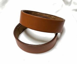 DEAD STOCK VINTAGE 2001年 HERMES MARGIELA LEATHER BANGLE エルメス マルジェラ期 レザーバングル ブレスレット 未使用 Ｅ刻印