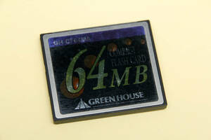 64MB CFカード　GREEN HOUSE　コンパクトフラッシュカード　