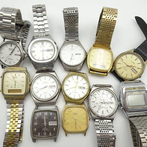 00102-10【おまとめ品】SEIKO/ALBA/CITIZEN/セイコー/アルバ/シチズン/腕時計/時計/シルバー/ゴールド/ラウンド/スクエア/12点セット