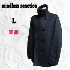 【美品】mindless reaction Pコート イカリボタン  L グレー