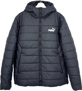 未使用品 22aw PUMA プーマ 「ESS フーデッド パデッド ジャケット」 中綿 ジップアップ 撥水 防風 672418 XL 黒 定価￥12,100- ゴルフ