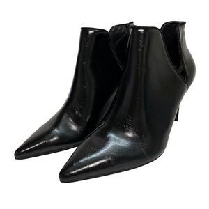 KA113 ZARA TRAFALUC ザラ レディース ショートブーツ 37 約 23.5cm ブラック 合皮