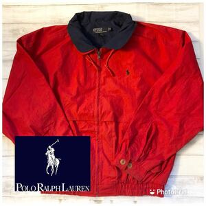 ラルフローレン　Polo by Ralph Lauren XL 裏地コットン　2枚襟　スピンドルジャケット　レッド