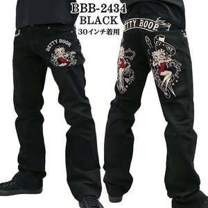 The BRAVE-MAN × BETTY BOOP ベティ ブープ 【定価￥22000＋税】 デニムパンツ BBB-2434 BLACK 32 インチ