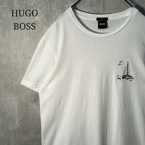 HUGO BOSS ヒューゴボス マリン柄刺繍 Tシャツ ポルトガル製