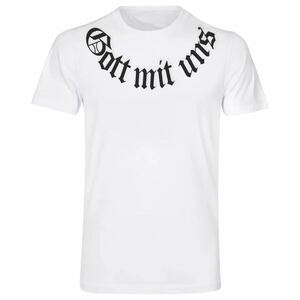 Gott Mit Uns Tシャツ 送料込み Lサイズ 白　新品　メンズ　バイカー　アウトロー　ナチス　ハーレー　夏　ファッション　半袖 ドイツ軍