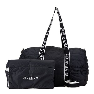 ジバンシー キッズ ロゴプリント マザーズバッグ ボストンバッグ ショルダバッグ 2WAY コットン ポリエステル Givenchy 【中古】