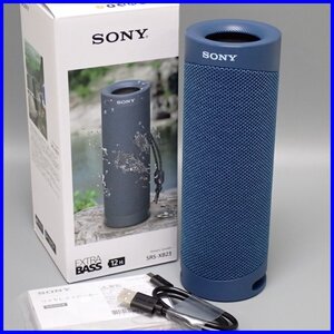 ★未使用 SONY/ソニー ワイヤレス ポータブルスピーカー SRS-XB23/ブルー/外箱・取説付き/Bluetooth5.0/XTRA BASS/IP67防水&1029005331