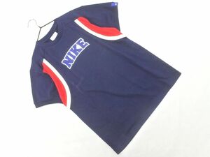 ネコポスOK 新品 NIKE ナイキ キッズ ロゴ Tシャツ size140cm/紺 ■◆ ☆ egb8 子供服