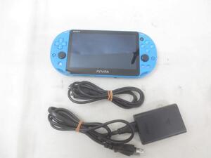 【同梱可】中古品 ゲーム PS Vita 本体 PCH-2000 アクアブルー 動作品 充電器付き