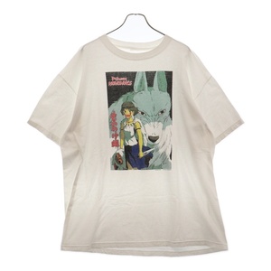 VINTAGE ヴィンテージ 90s MONONOKE TEE もののけ姫 ムービー フロントプリント半袖Tシャツ カットソー ホワイト