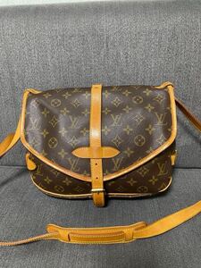 LOUIS VUITTON ルイ ヴィトン ソミュール 30 ショルダーバッグ モノグラム M42256 カバン レディース LV バッグ ブラウン 1円〜