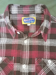 WIRE ROPE INC USA ワイヤーロープ Heavyweight Flannel Check Shirts ヘビーウェイトフランネルチェックシャツ