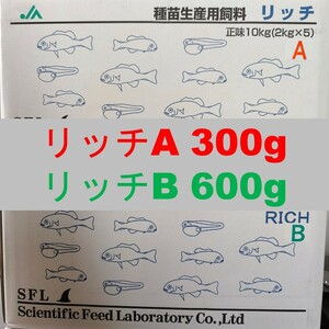 科学飼料研究所 リッチA （0.15～0.24mm）300g リッチB （0.24～0.42mm）600g