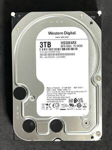 【送料無料】★ 3TB ★ Western Digital / WD30EARX　【使用時間：13 ｈ】 2021年製　新品同様　3.5インチ内蔵 HDD　WD　SATA600