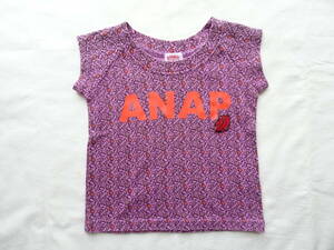 ANAP kids★アナップキッズ★半袖Tシャツ★パープル系★ヒョウ柄★90