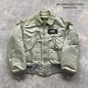 【ALPHA INDUSTRIES】アルファインダストリーズ CWU-45 フライトジャケット ミリタリージャケット USA製 90s 90年代 ヴィンテージ ワッペン