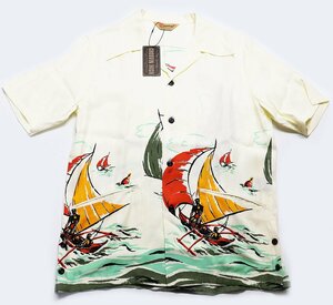 The Groovin High (グルービンハイ) 1940s Beach Style S/S Shirt - Yacht - / ビーチスタイル レーヨンシャツ ヨット柄 未使用品 size S
