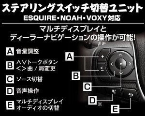 ステアリングスイッチ切替えユニット SWC-T007 ノア80系/VOXYヴォクシー80系/エスクァイア80系 ブルコン Bullcon フジ電機工業