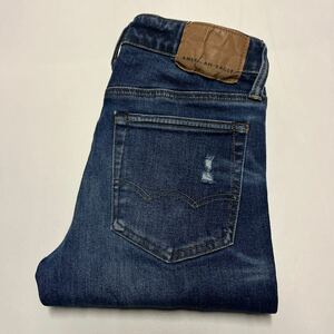 AMERICAN EAGLE アメリカンイーグル ストレッチスキニージーンズ デニムパンツ ダメージ リペア加工 W28 L30