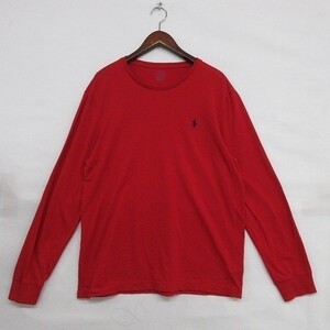 Polo Ralph Lauren ロンT サイズ L 古着 ポロ ラルフ ラルフローレン ロングスリーブ Tシャツ レッド ワンポイント MA2744