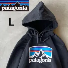 【Patagonia】パタゴニア　L　パーカー　黒　ブラック　フーディ