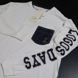 ●送料390円可能商品 ロゴス LOGOS DAYS アウトドア 新品 メンズ 胸ポケット 長袖 Tシャツ ロンT 白 [SM2A125-WHT-L] 一 三 弐★QWER★