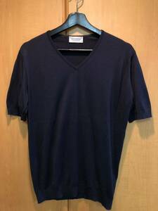 新品　ジョンスメドレー 半袖　Tシャツ SEA ISLANDコットン Ｖネック　イギリス製