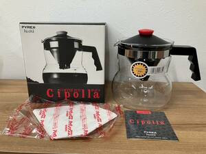 未使用 PYREX パイレックス Cipolla チポラ コーヒーポット ドリッパー 一体型 8374-BK ブラック 黒 保管品 キッチン用品　管No.3861