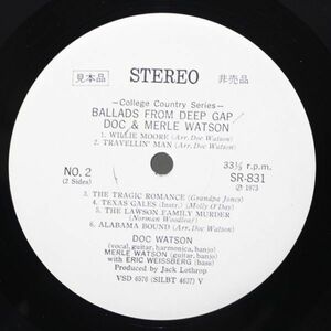 DOC & MERLE WATSON / BALLADS FROM DEEP GAP [SR-831]クリーニング済　再生◎ 良品 レコード LP 何枚でも送料一律