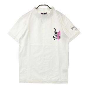 【1円】【美品】PSYCHO BUNNY サイコバニー ハイネック 半袖Tシャツ ホワイト系 M [240101268915]