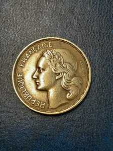 アンティークコイン　フランス　1952年 50フラン硬貨　ミントマークB