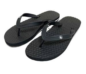 VOLCOM ボルコム V0812101BLK⑤ メンズ US9 27cm ビーチサンダル Ecoなビーサン BeachSandal ブラック 黒色 ヴォルコム 新品 即決 送料無料