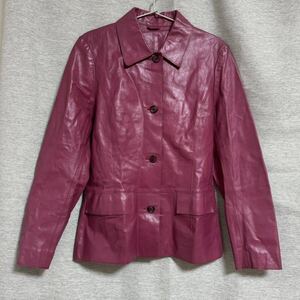 BLAKES MADE IN ENGLAND ブレイクスレザージャケット　革　パープルピンク　レディースSサイズ