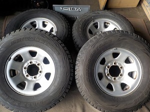 J-1677スタッドレス屋265/70R15STホイル付き４本（7J 139.7 6穴 +7)⑳　　送料別