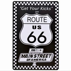 ブリキ看板　ROUTE66 ルート66 メインストリート US インテリア