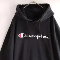 122 チャンピオン パーカー XLサイズ US古着 Champion ブラック