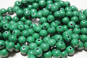 【送料無料】 磁気入り七宝焼珠（グリーン色玉）パーツ ハンドメイドの磁気ネックレス・ブレスレット制作等 100個セット
