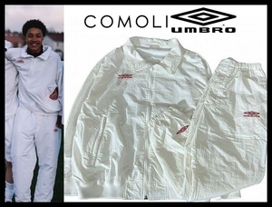 送無 クリーニング済 激レア UMBRO アンブロ × COMOLI コモリ F.C.ホーム 刺繍ロゴ ジャージ ゲーム ジャケット パンツ 上下 セットアップ