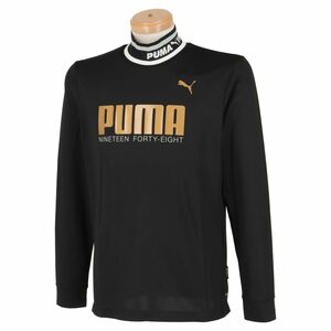 送料無料◆新品◆PUMA GOLF リブカラー モックネック 長袖シャツ◆(L)◆539365-01◆プーマ ゴルフ