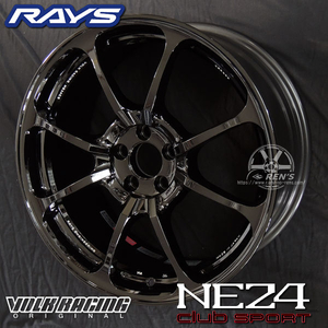 在庫有り 送料無料 RAYS ボルクレーシング NE24 club sport ブラック BK 18inch 8.5J +44 5穴 PCD114.3 鍛造 WRX STI WRX S4 シビック