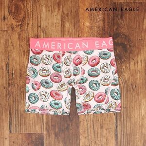 AMERICAN EAGLE/Lサイズ/ボクサーブリーフ 0236-3859 抗菌 臭い防止 ドーナツ 遊び心 トランクス 新品/ピンク×マルチ/ih199/