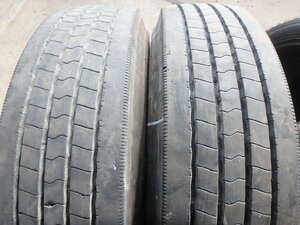 B14 送料無料【225/90R17.5 127/125】ダンロップ SP122 夏タイヤ 2本 2021年製 約8分山