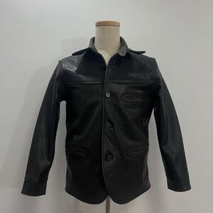 高級！別注品！茶芯ホースハイド　レザーカーコート　馬革　レザージャケット　3XL 