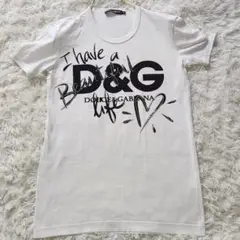 極美品✨DOLCE&GABBANA Tシャツ DGロゴ 希少デザイン ホワイト