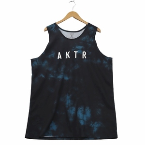 AKTR アクター TIE DYE TANK タイダイ タンクトップ バスケットボールウェア 2XL BLACK ブラック メンズ