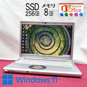 ★美品 高性能8世代4コアi5！SSD256GB メモリ8GB★CF-SV7 Core i5-8350U Webカメラ Win11 MS Office2019 H&B ノートパソコン★P83224