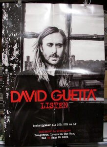 DAVID GUETTA / LISTEN /ポスター!!