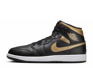 Nike Air Jordan 1 Mid "Black/Metallic Gold" 27.5cm DQ8426-071