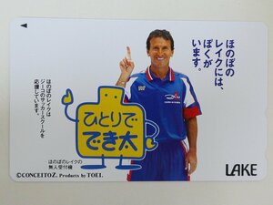 【2-141】　テレカ　50度　ジーコ　サッカー　レイク　テレホンカード